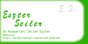 eszter seiler business card